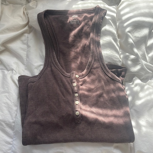 aerie Tops - Aerie Burgundy Tank Top